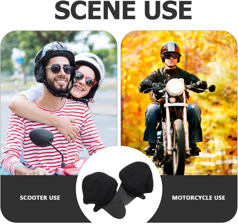 SOLUSTRE 2pcs Motorcycle Helmet Ear Pads Wind Blocker Chin Strap for Biking Full Coverage Ear Protection Accessories - Image 3